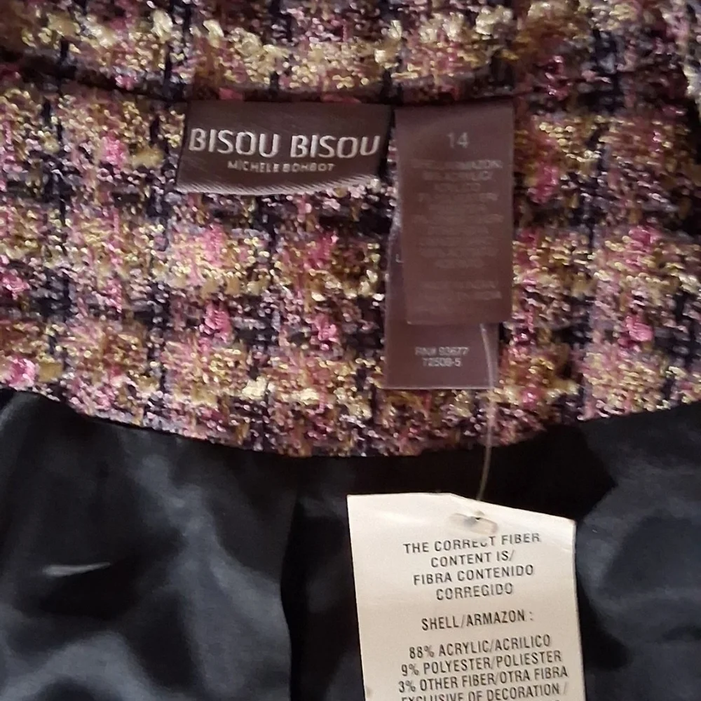 Bisou Bisou Multicolor Tweed Blazer - Picture 5 of 9